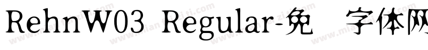 RehnW03 Regular字体转换